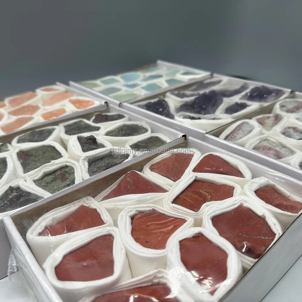 Natural Healing Raw Crystal Rough Stone Rose Quartz Amethyst Raw Gemstone Crystal Box Set