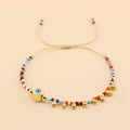 Go2boho New in Charm Colorful Seed Bead Gold Plated Evil Eyes Friendship Bracelet Women Boho Fashion Jewelry Enamel Accessories