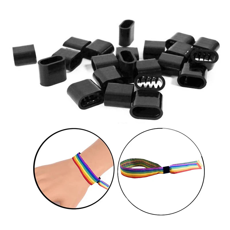 Eco-friendly Disposable Plastic Wristband Closure Festival Custom Wristband Button Plastic Wristband Lock Woven Wrist Bands