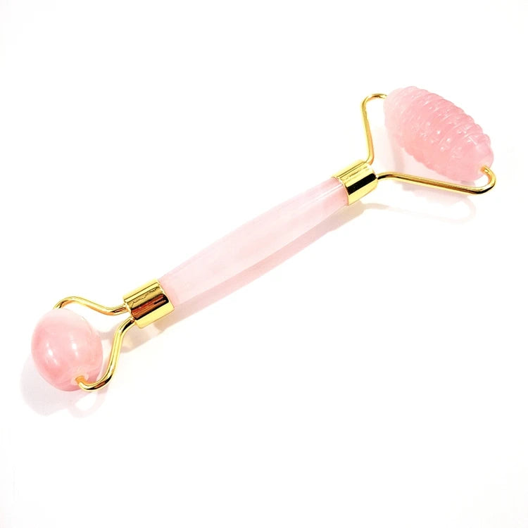 DIY Anti Aging Facial Natural Gua Sha Genuine Rose Quartz Facial Roller