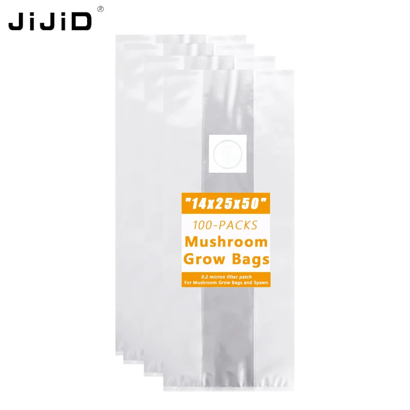 JIJID 39*50cm Sterilized Rye Berry Plastic Plant Mushroom Grow Bag Substrate Oyster Mushroom Cultivation Spawn Bag
