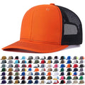 Custom Logo Classic Mesh Hat Factory Adjustable Plain Richardson 112 Trucker Hats Gorras Snapback Caps With Mesh Back