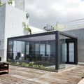 Aluminum Louvered Pergola with Flip Blades Short Delivery for Winery Garden Outdoor Tasting Areas