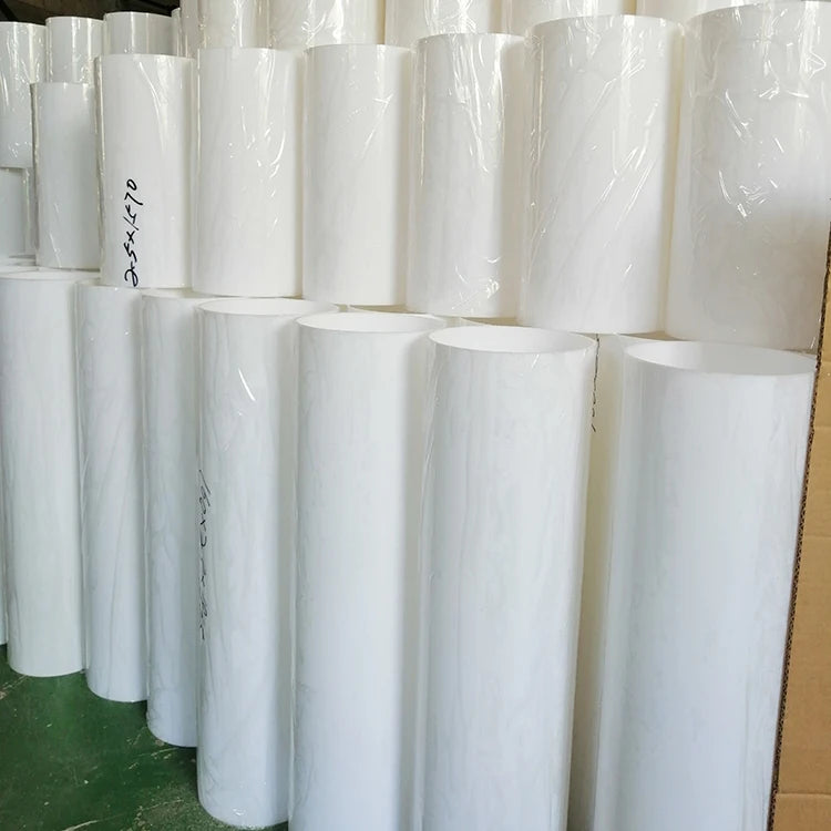 Yishun Factory Custom Cutting Size Milky White Color Pmma Cylinder Pipe Plastic Acrylic Round Tube for Lamp Lighting
