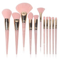 11pcs Cruelty Free Synthetic Eco Friendly Luxury High Quality Vegan Pink Professional Custom Makeup Brushes