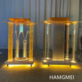 Modern Theater Furniture Glass Information Desk with Transparent Design for Commercial Residential Use Including Living Room