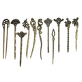 Vintage Personalized Metal Hair Sticks Bulk Chinese Hair Pin Fork Chop Stick Antique Bronze Hairpin Accessories Hair Chopsticks