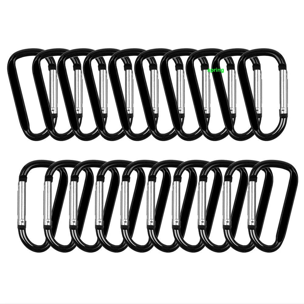 Custom logo Flat Carabiner Metal Keychain Ornament Accessories D-Shape Carabiner Hooks NO 6 Hardware  Hooks