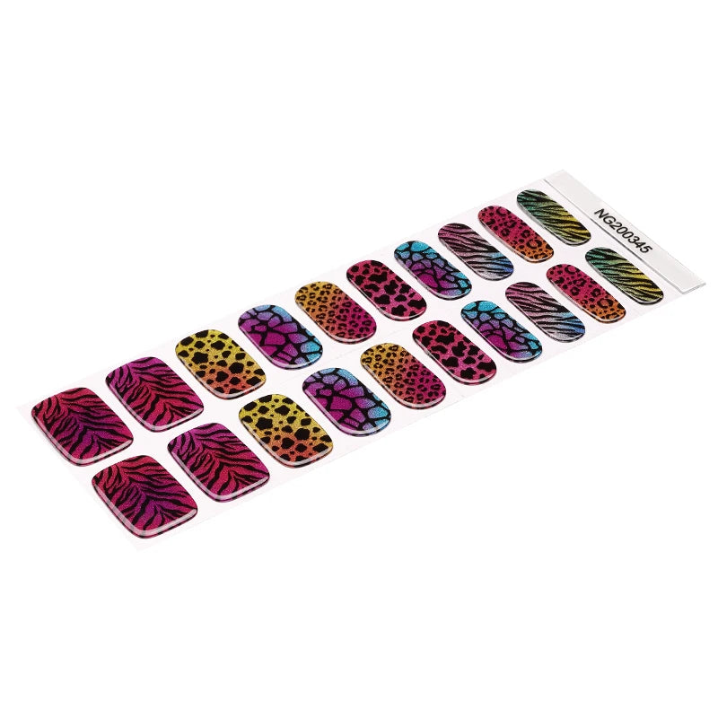 New Fashion Design Gel Nail Wraps Popular Design Gel Nail Stickers Semi Cured Gel Nail Strips