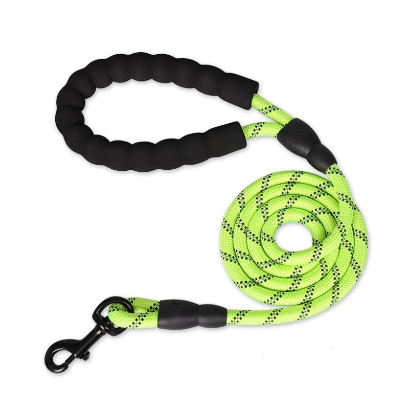2025 New 1.5M Nylon EVA Heavy Duty Reflective Dog Leash with Soft Pad for Medium/Large Dogs