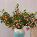 C-AB002 Wholesale Artificial Pomegranate Flowers Silk Flower Fruit Simulation Pomegranate Branches for Wedding Home Decor