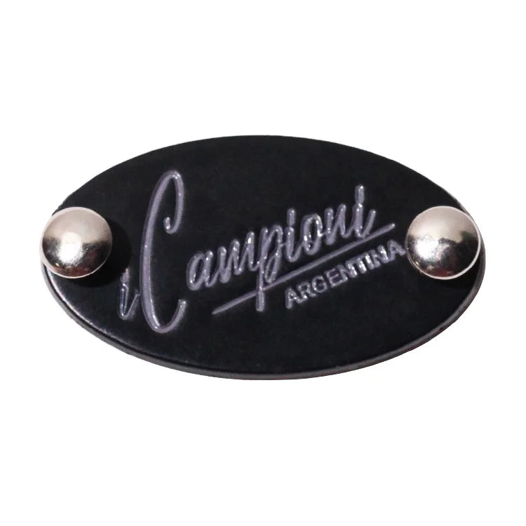 Luxury Brand Name Handbag Zinc Alloy Enamel Oval Logo Plate Metal Emblems Rivets-Manufacturer Made Hardware for Fashionable