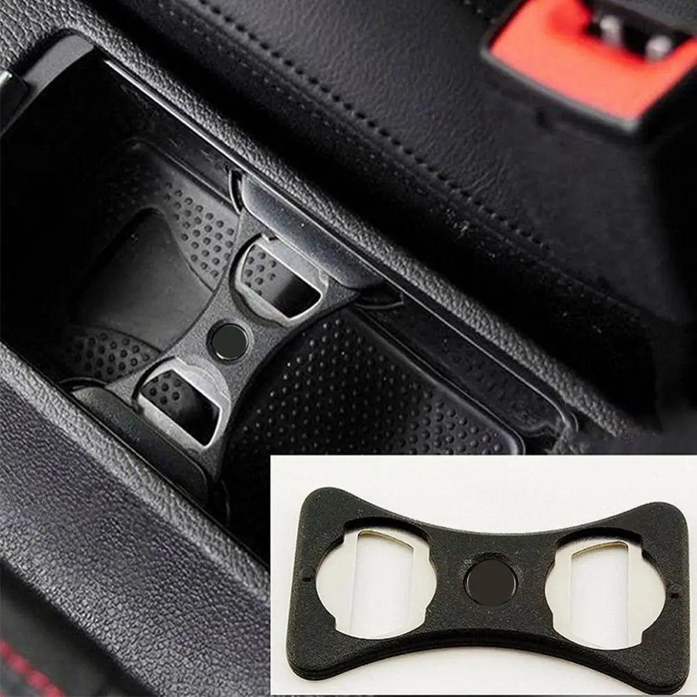Stainless Steel Cup Holder Divider Lightweight Bottle Opener Car Use for Golf/Jetta/MK5/MK6/GTi Safety Buckle Multi-functional