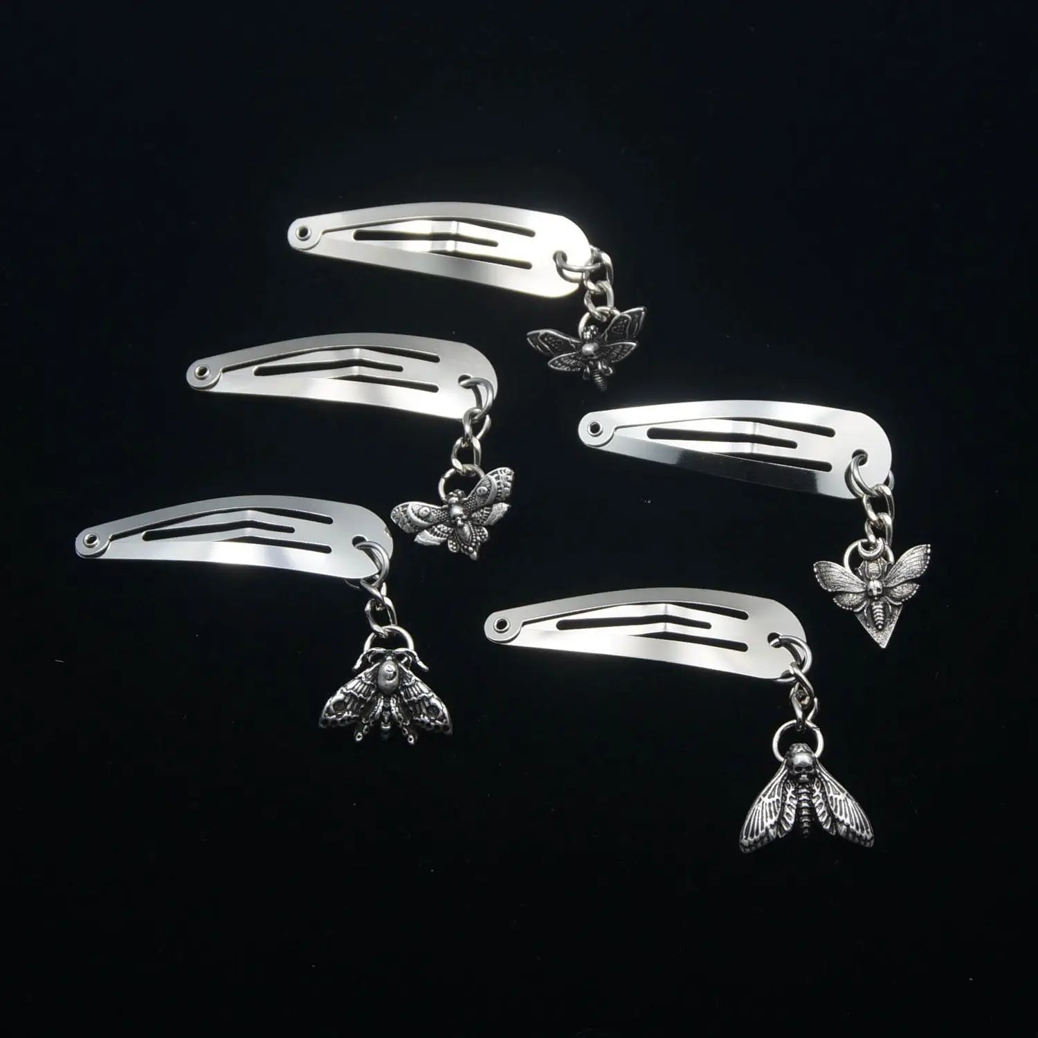 Vintage Simple Moon Death Moth Hairpin Girl Hairpin Jewelry Gift