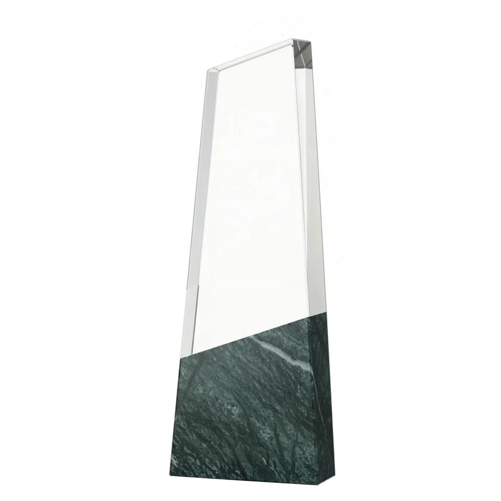 ADL New Design Crystal Glass Stone Trophy Awards with Clear Glass High-quality Customized Logo for Souvenir Gifts