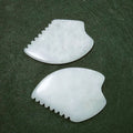 HZ 2025 Private Label Custom Pink White Jade Massage Tool Natural Jade Stone Massager Facial Custom Shape Gua Sha Board
