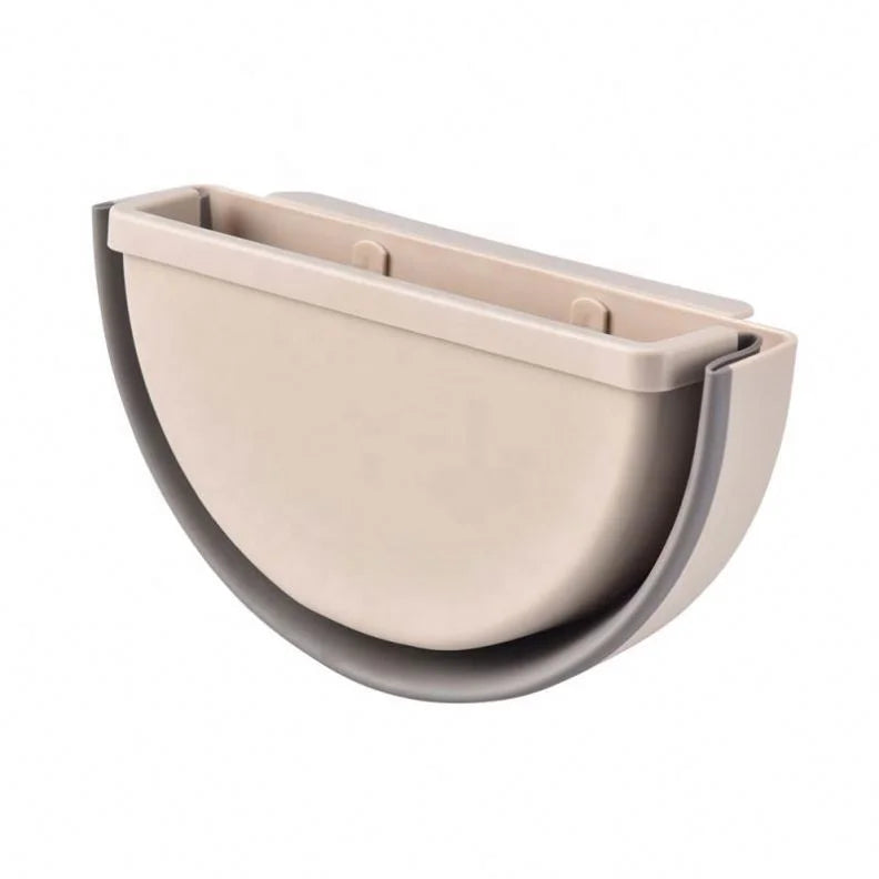 Foldable Trash Can Hanging Wall Mounted Waste Bin Kitchen Small Compact Garbage Can for Cabinet Door Drawer Car Trash