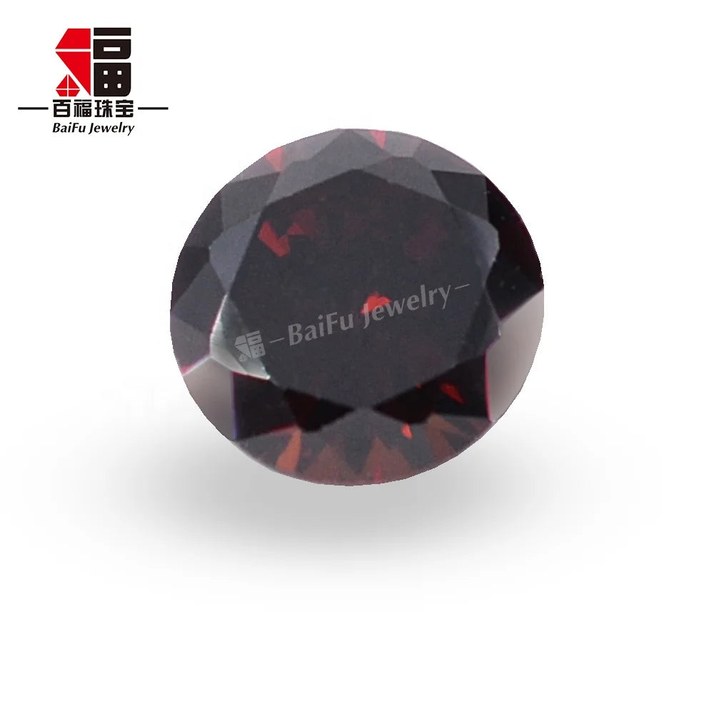 Baifu Jewelry Top Quality Loose Round Dark Russian Coffee Zircon