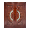 Luxury Single Panel Solid Wooden Interior Door Soundproof Modern Simple Design with Villa Manual Application Finished Surface