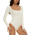 675215 Deep U Chest Neck Long Sleeve Women Full Body Shaping Shapewear Bodysuits Shapewear Thong