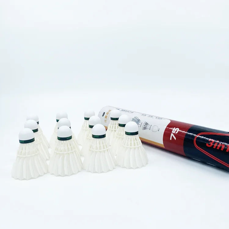 International Match Ball Durable Duck Feather 3in1 Cork Head Badminton Shuttlecock Top Quality Hybrid Badminton for Professional