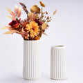 Big Matt White Diamond Porcelain Ceramic Modern Home Office Tabletop Decor Tall Flower Vase