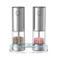 New Stainless Steel Rechargeable Salt and Pepper Grinder 95Ml Spice Electric Grinder With Storage Base