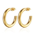 Wholesale 18K Gold Plated Stainless Steel Minimalist Earrings Trendy Ear Rings for Women for Party or Gift