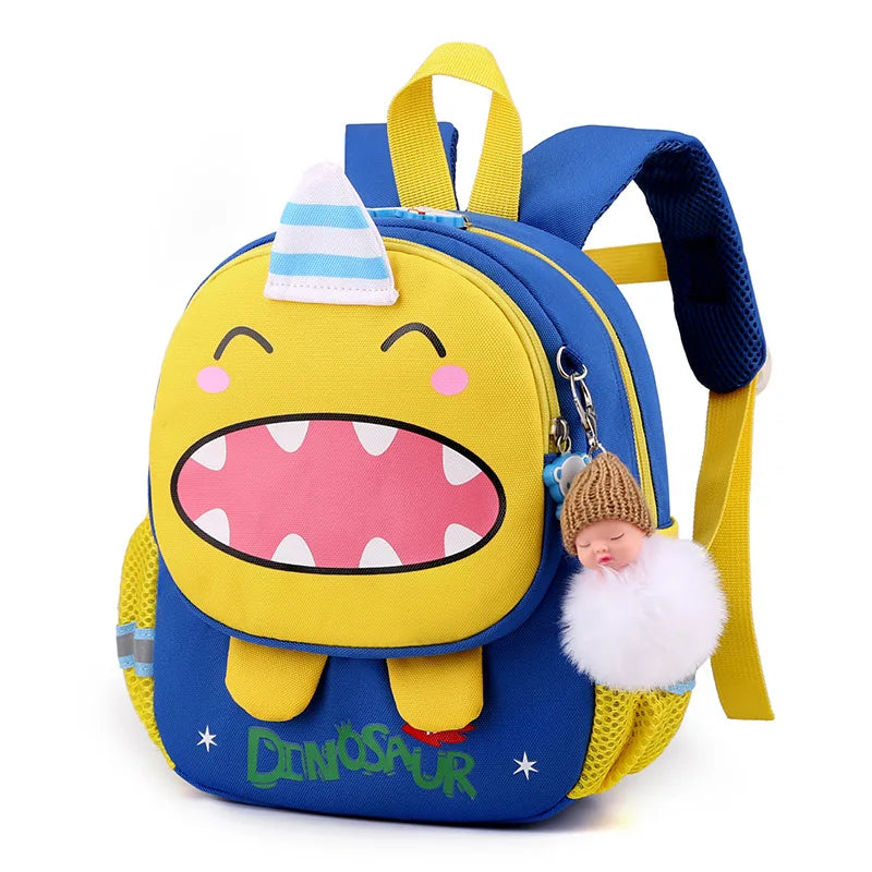 Waterproof Anti-Lost Kids Shoulder Backpack Children Cute Cartoon Load Reduction Schoolbag for Kindergarten Boys Girls