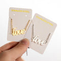 New Arrive Non Tarnish Silver 18K Gold Plated Stainless Steel Women Charm Letter Love Bracelet Jewelry for Couple