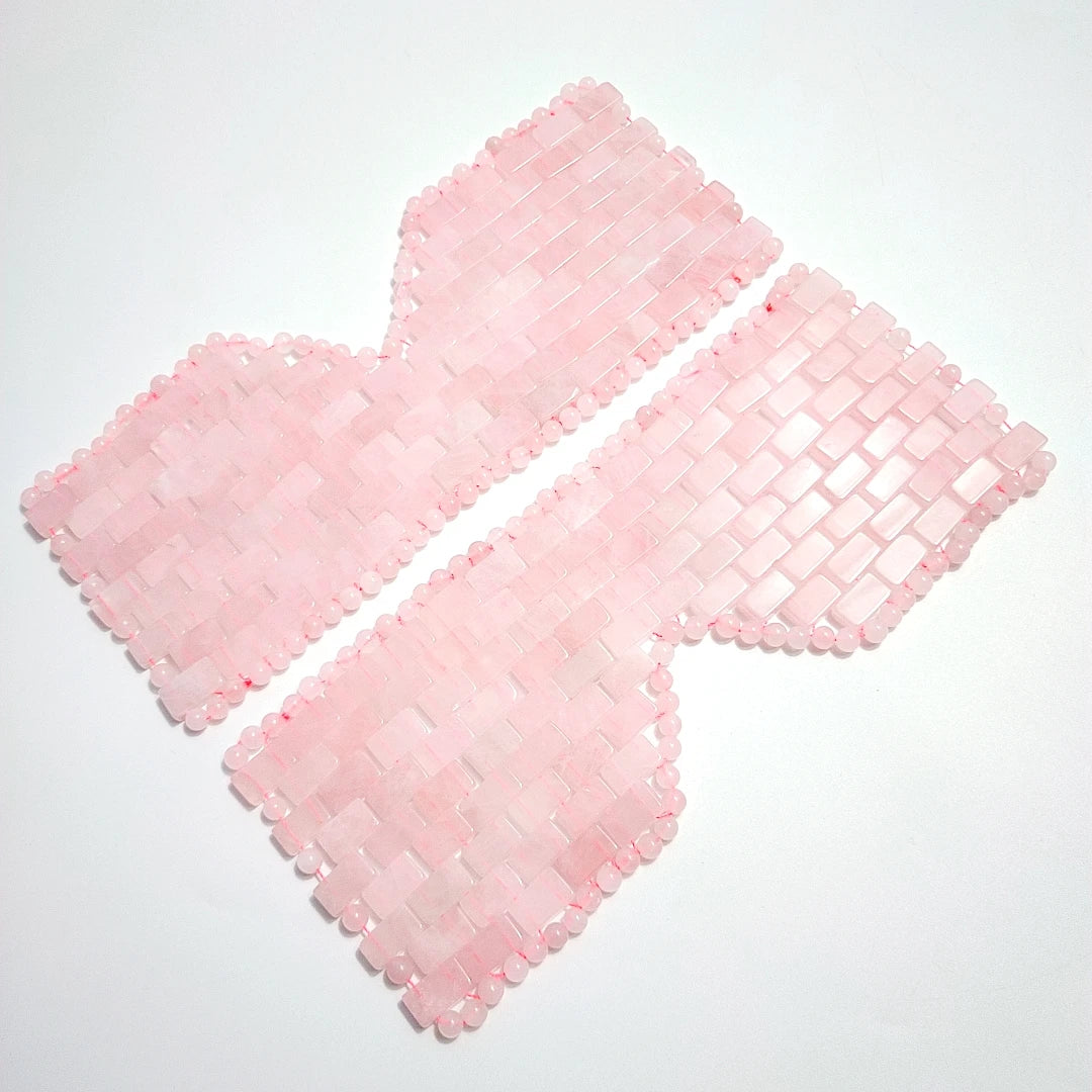 Huiying Best Quality Natural Crystal Rose Quartz Gem Eye Mask Face Relax Tool