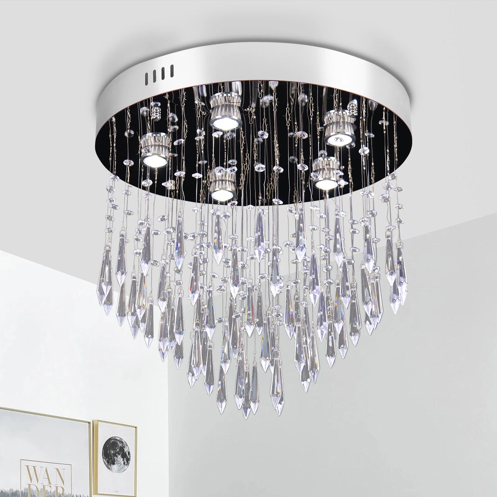 Crystal Chandelier Pendant Lights Modern Decor for Home Living Room Bedroom Chandelier Ceiling Lamp Fixtures