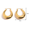 Thick Lightweight Gold Hoop Earrings for Women 18K Gold Plated Stainless Steel Post Chunky Hoops Earring Jewelry