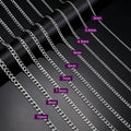 Long Curb Cuban Chain Necklace for Men Women Classic Punk Hiphop Stainless Steel Gold Color Metal Wide Chains Jewelry Wholesale