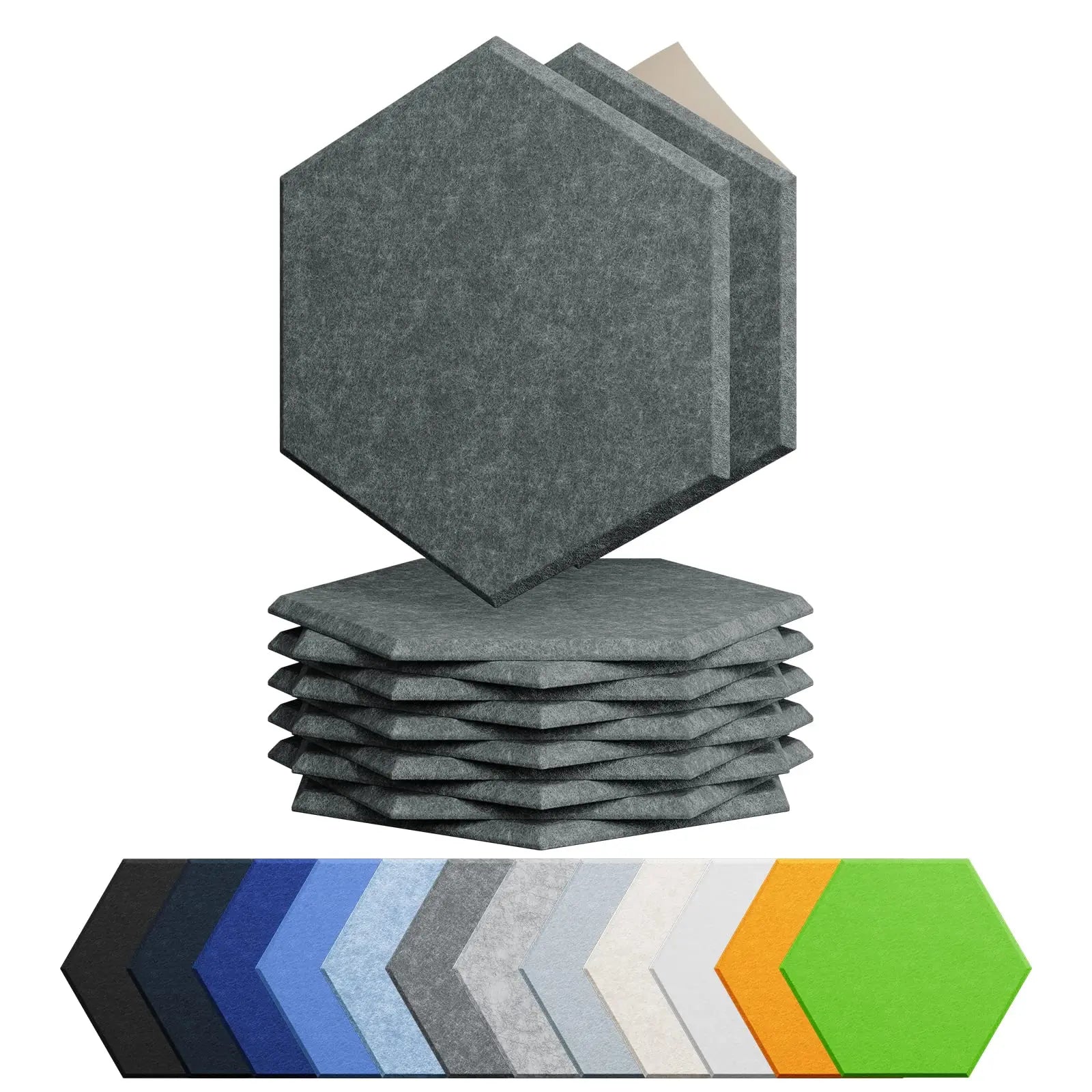 PET Irregular Shape Hexagonal Acoustic Wall Panel for Home KTV and Recording Room Soundproof Board Wall Decor