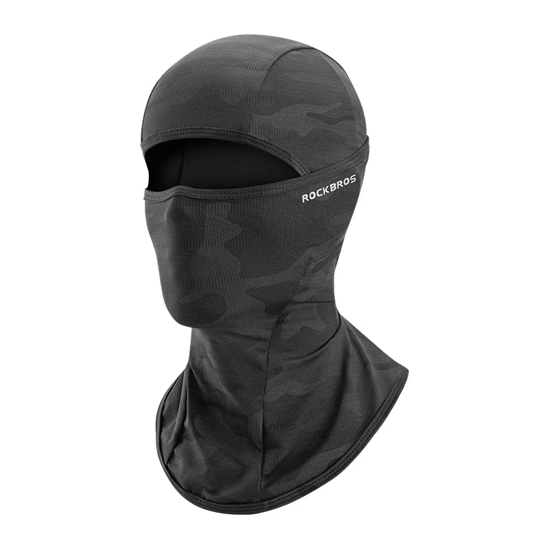 ROCKBROS Ice Silk Bicycle Helmet Full Face Motorcycle Mask with Collar Outdoor Men Women's Sunscreen for Spring Summer