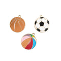 Enamel Alloy Basketball Charm Pendants for BraceletNecklaceEarrings DIY Jewelry Making Accessories