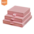 Customized Luxury Colorful  Paper Jewelry Box Slide Drawer Packaging Box Multiple Size Designs for Convenient Storage