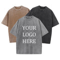 Custom Men Acid Wash T Shirt Streetwear Hip Hop 100% Cotton t Shirts With logo Customize Oversized Vintage T-shirt