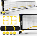 Portable Pickleball Net for Driveway - 22FT Official Regulation Size Pickleball Netswith Wheels Court Markers Carry Bag