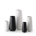 Factory Hot Sale Simple European Retro Frosted Matte Black and White Ceramic Vase