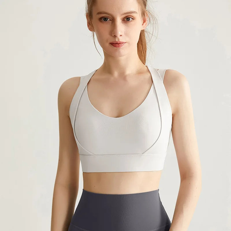 FLW Gym Fitness Clothing Yoga Bra High Impact Sports Bra Women Sportswear Tops