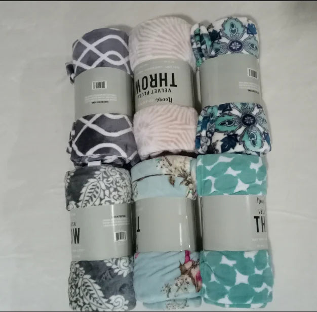 Hot Sale Modern King Size for Weighted Blanket 100% Polyester Coral Fleece Fabric Square Factory Price Other Blankets Stock Lot