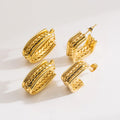 DAIHE  18K Gold Plated Waterproof Stainless Steel Earrings  Fine Heart Wheat & Pearl Free Jewelry Gift From Women's Suppliers