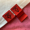 Book Cover Fold High Density Pocket Hem Labeltrademark logo Sewing on Woven Hem Tags for Pockets