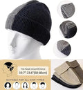 Custom logo Winter Core Yarn Beanie Hats Knit Skull Caps Warm Soft Contrast Color Knitted Hats for Men Women