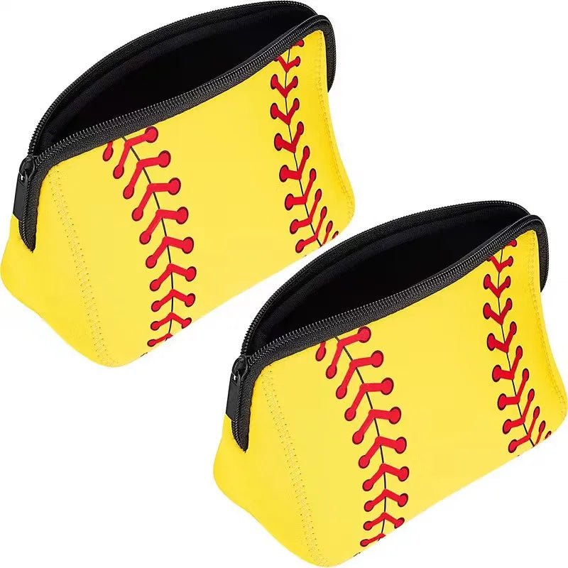 New Waterproof Neoprene Zipper Toiletry Bag Travel Portable Sports Softball Toiletry Bag Organizers Case Make up Bag for Women