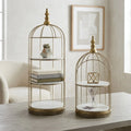 New Arrival Luxury 3-Tier Gold Birdcage Display Stand Modern Metal Dessert Serving Tray for Wedding Party Boutique Home Decor