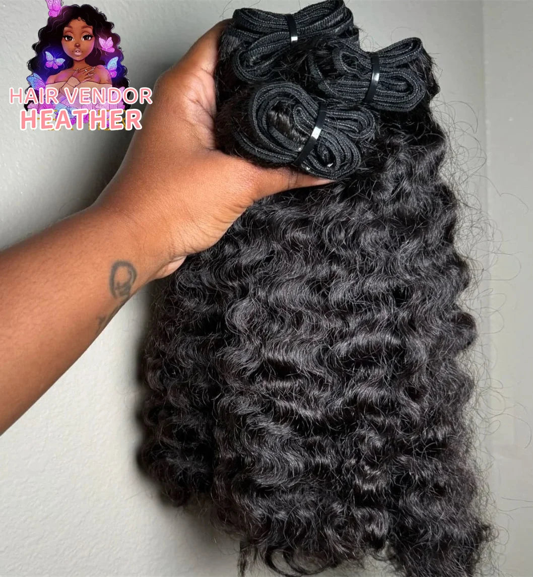 Burmese Curly 100% Raw Hair Bundles Natural Black Color Raw Burmese Kinky Curly Hair Vietnamese Human Hair