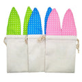 Easter Storage Bag Bunny Linen Storage Drawstring Sublimation Blank for Day Use
